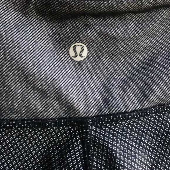 Lululemon Wunder Under Crop Pants Sashiko Diamond Dot Black Women's Size 8 - Picture 6 of 6